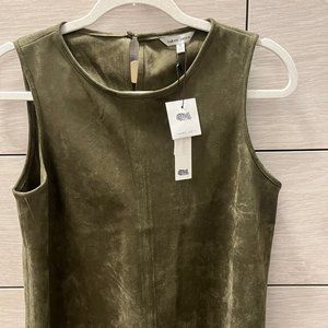 NWT! Olive Sueded Tank.  Perfect worn alone or under a blazer.